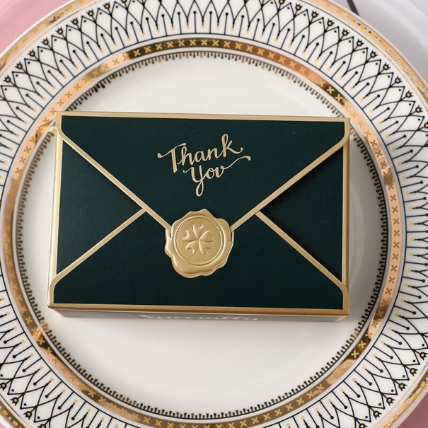 Scatola regalo con scritta 5 pz verde scuro