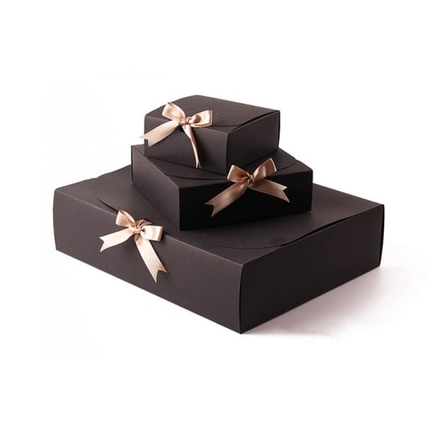 Scatola regalo per dolci 5 pz nero L
