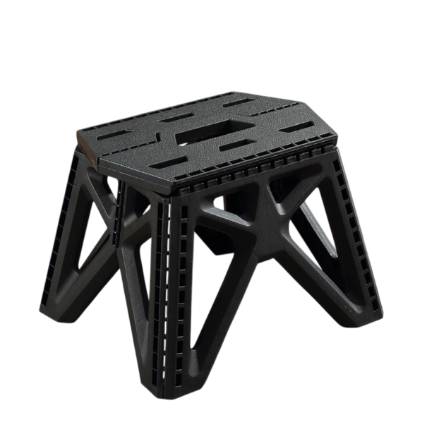 Scaun pliabil din plastic ușor 29 x 20 x 23,5 cm Răspândirea picioarelor 27 x 31 cm Scaun de susținere pentru șezut și stat negru