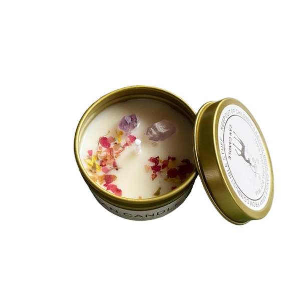 Scented Candle in Metal Tin 70 g purple