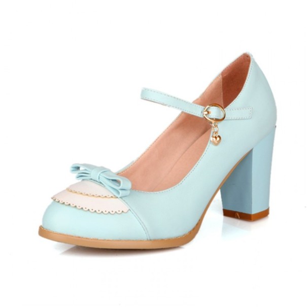 Schattige pumps voor dames met een hart J1757 turquoise 34