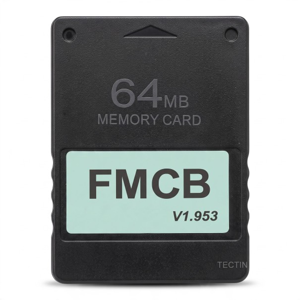 Scheda di memoria per PS2 PlayStation 2 FMCB V1.953 64 MB Scheda di memoria Nera Per il salvataggio delle posizioni di gioco Per la console di gioco 1