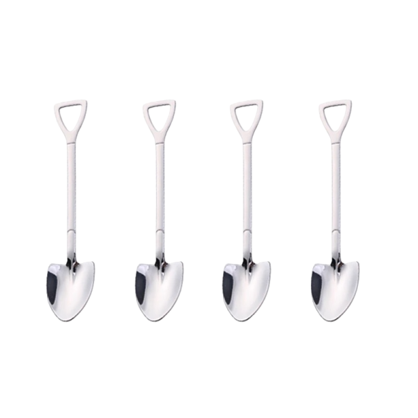 Scheplepels 4 stuks zilver