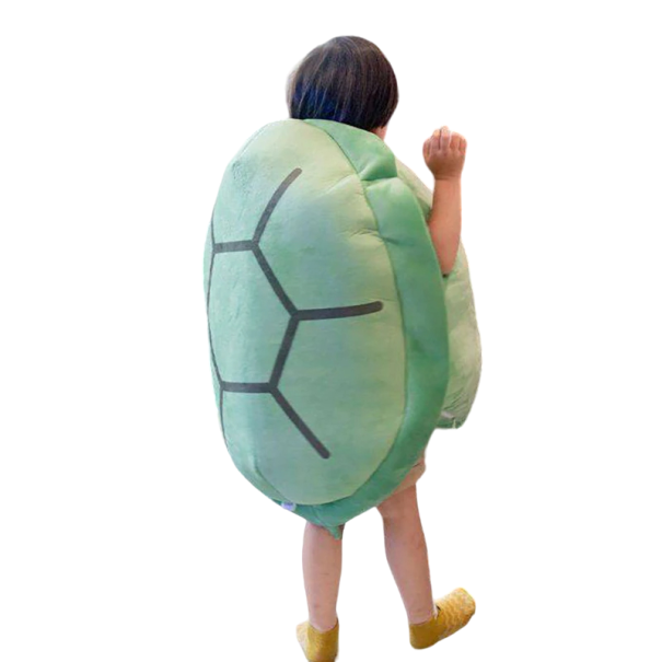 Schildkrötenpanzer-Plüsch-Baby-Schlafsack, Plüschtier für Kinder, tragbar, Plüschschale, weiches Schlafkissen, Rücken tragbar, 75 cm 1