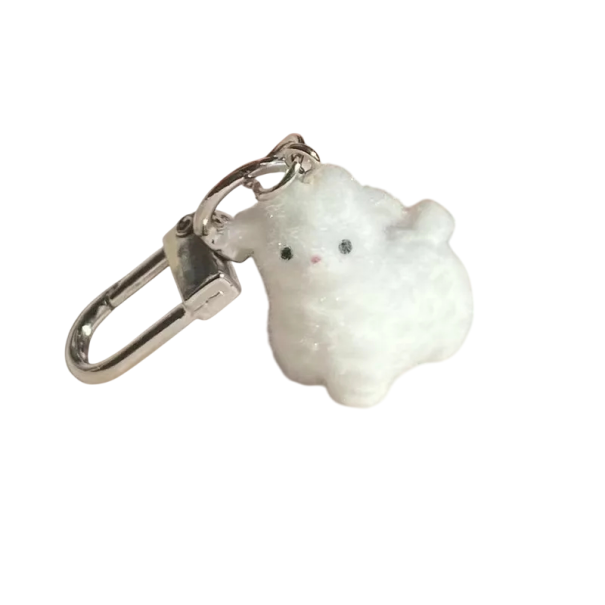 Schlüsselanhänger 2 x 3 cm Flauschige Tiere Schlüsselanhänger für Schlüssel, Rucksack, Handtasche Mini Plüsch Dekoration Niedliches Geschenk für Kinder und Erwachsene 2