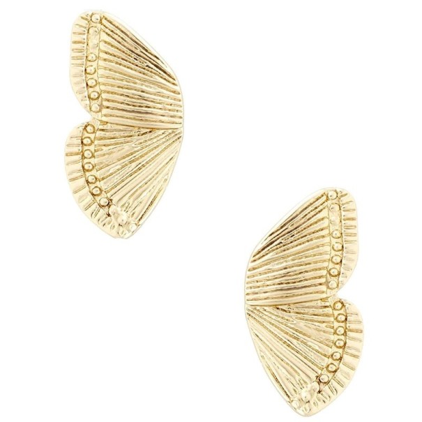 Schmetterlingsflügel-Ohrringe für Frauen golden 2 cm