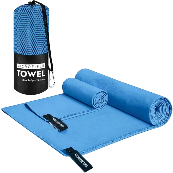 Schnell trocknendes Sporthandtuch, Fitnessstudio-Handtuch, schnell trocknendes Strandtuch, 40 x 80 cm blau