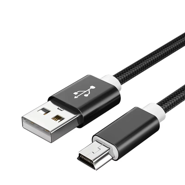 Schnelles Ladekabel USB A auf Micro USB, 2 m, 2 A, Mini-USB-Datenkabel zur Datenübertragung, Ladekabel für Telefone, Powerbanks, Kopfhörer, Kameras schwarz