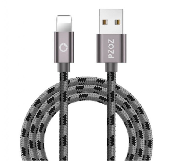 Schnelllade-USB-Kabel für iPhone J2722 grau 50 cm