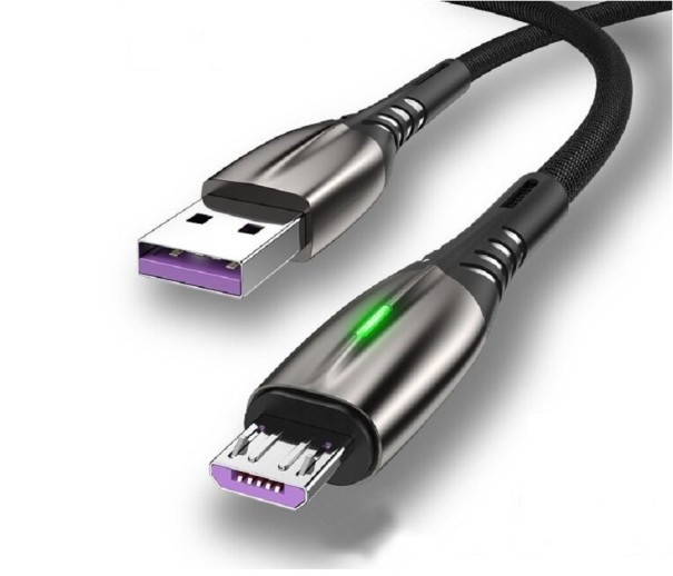 Schnellladefähiges USB-Datenkabel schwarz 1 m 1