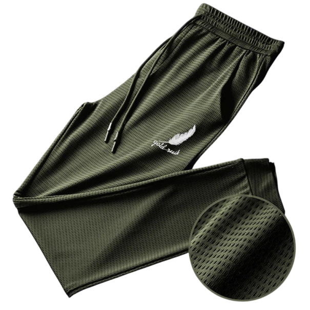 Schnelltrocknende Herren-Leichthose Atmungsaktive Sporthose zum Wandern und Laufen Mit Kordelzug Bequeme lockere Passform grün L