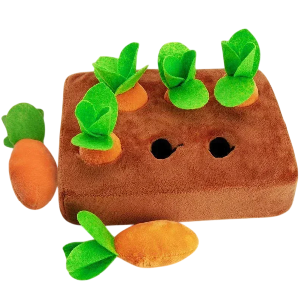 Schnüffelmatte für Hunde 22,5 x 17 x 6 cm 6 herausziehbare Karotten 15 cm Interaktive Schnüffelspielzeug 1