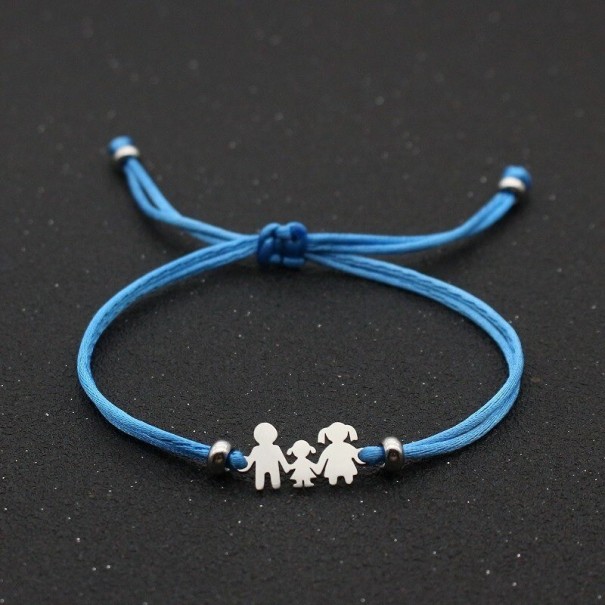 Schnurarmband-Familie hellblau 1