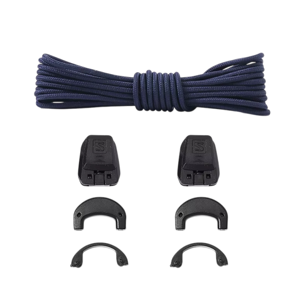 Schnürsenkel ohne Binden 120 cm 1 Paar Runde Tennisschnürsenkel mit Schnalle Für Kinder und Erwachsene Laufen Outdoor Mode marineblau