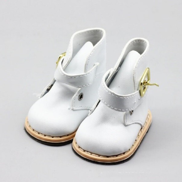 Schoenen met een bandje voor een pop wit
