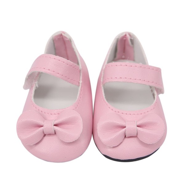 Schuhe mit Schleife für eine Puppe rosa