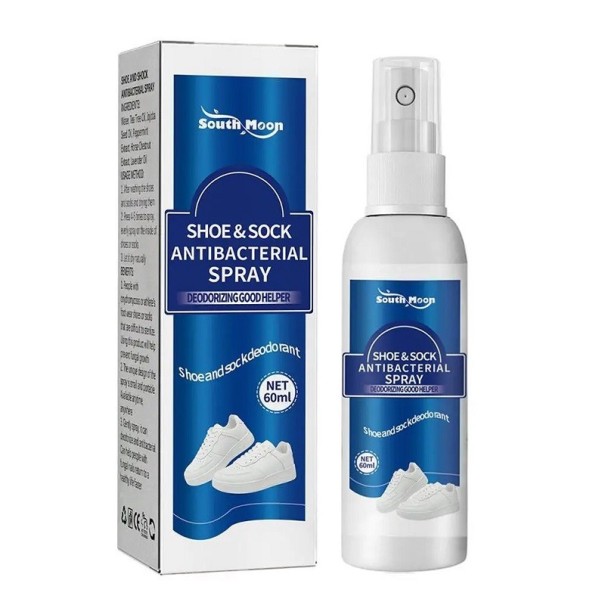 Schuhspray zur Geruchsentfernung. Antibakterielles Spray gegen Gerüche aus Schuhen und Socken. Schuhdesodorierungsspray 60 ml 1