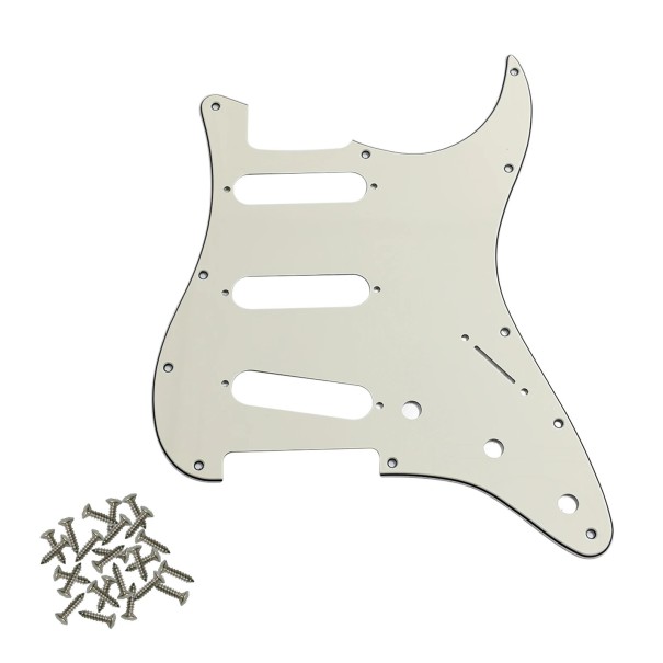 Schutz für elektrische Gitarre aus PVC mit Aluminiumfolie Kompatibel mit amerikanischem und mexikanischem Standard Schutzabdeckung Gitarrenzubehör Ivory
