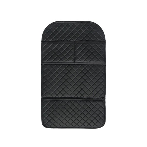 Schutzabdeckung für die Rückseite des Autositzes mit Taschen universelles PU-Leder wasserabweisend Anti-Kick-Schutz gegen Schrammen und Schmutz 1