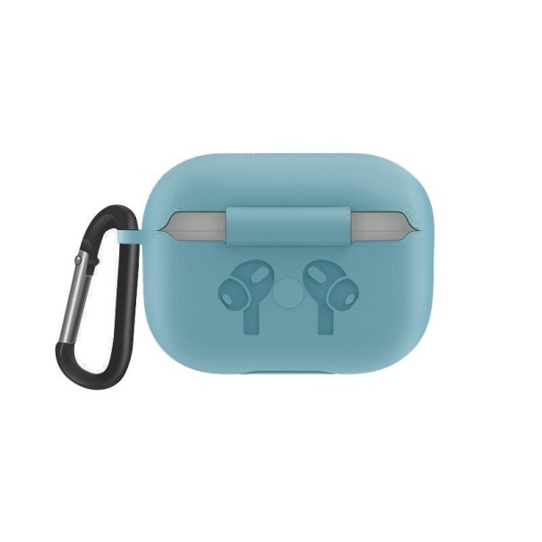 Schutzhülle für Apple Airpods Pro mit Karabiner K2157 hellblau