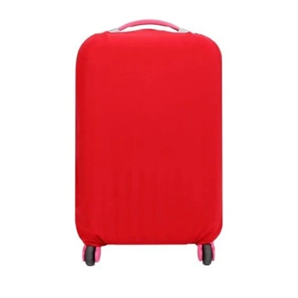 Schutzhülle für Reisekoffer Stretchbezug 55×51 cm elastischer Stoff Schutz des Gepäcks beim Reisen rot