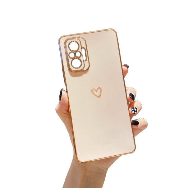 Schutzhülle mit Herz für Xiaomi Redmi 9A Beige