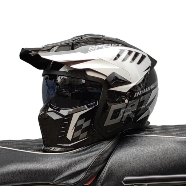 Schutzmotorrad Integralhelm schwarz M