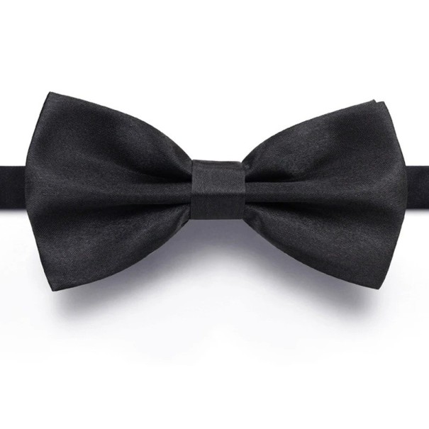 Schwarze formelle Fliege für Herren. Elegantes Gesellschaftsaccessoire. Stilvolles Design. Klassische Form. Verstellbare Größe. Ideal für Anzüge 1