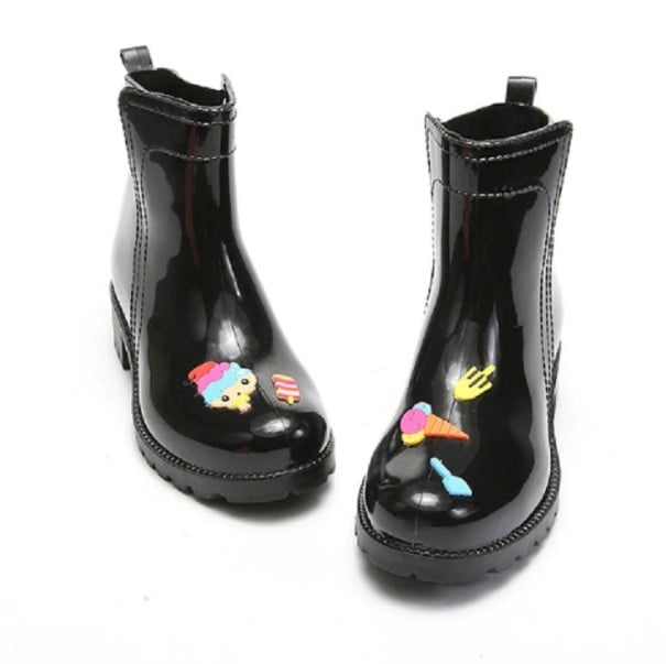 Schwarze Gummistiefel für Damen 35 1