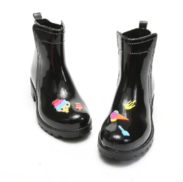 Schwarze Gummistiefel für Damen 38 1