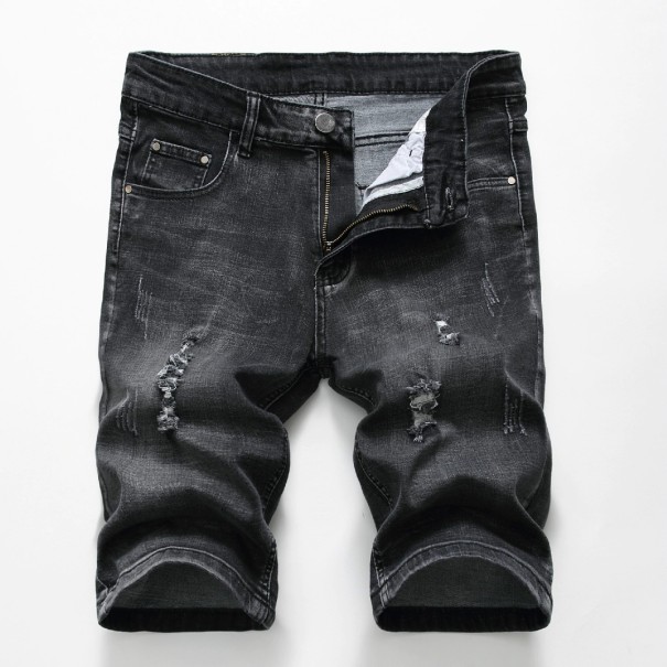 Schwarze Jeansshorts für Herren 40 1