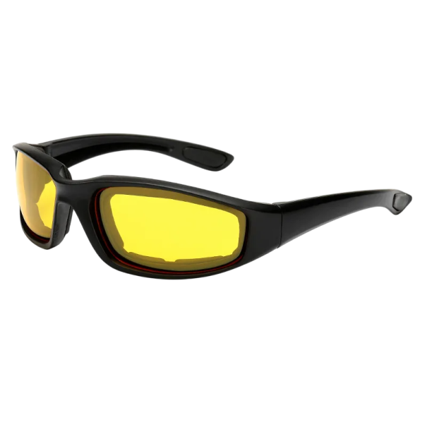 Schwarze Sportsonnenbrille 7,1 x 4,1 cm Radbrille mit UV-Schutz Geeignet zum Autofahren und für Outdoor-Aktivitäten Leichtes und stilvolles Design gelb