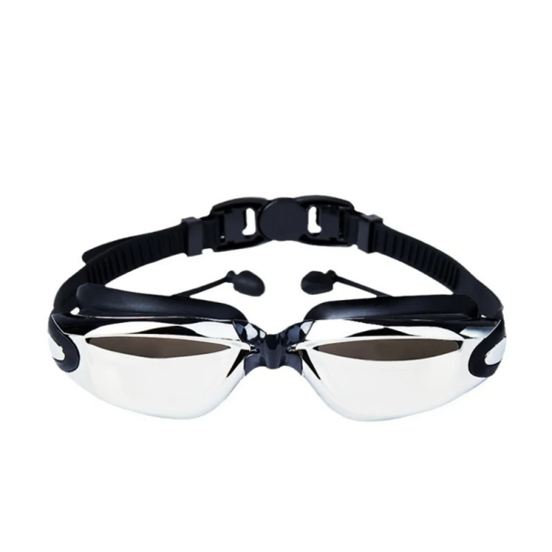 Schwimmbrille für Erwachsene mit Ohrstöpseln UV-Schutz Antibeschlag Verstellbares Band Bequemes Schwimmen im Pool und Meer 1