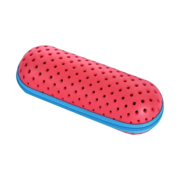 Schwimmbrillen-Etui 18,5 x 7,5 cm aus EVA-Schaumstoff, schützende Hartschale, Rot oder Lila, für Kinder und Erwachsene rot