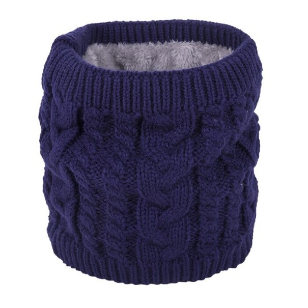 Sciarpa a maglia blu scuro