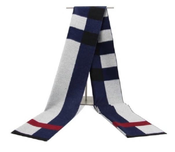 Sciarpa da uomo a righe J1451 blu