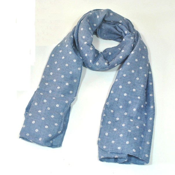 Sciarpa invernale per bambini con pois J870 blu