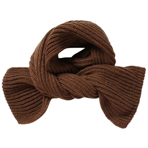Sciarpa lavorata a maglia per bambini A208 marrone