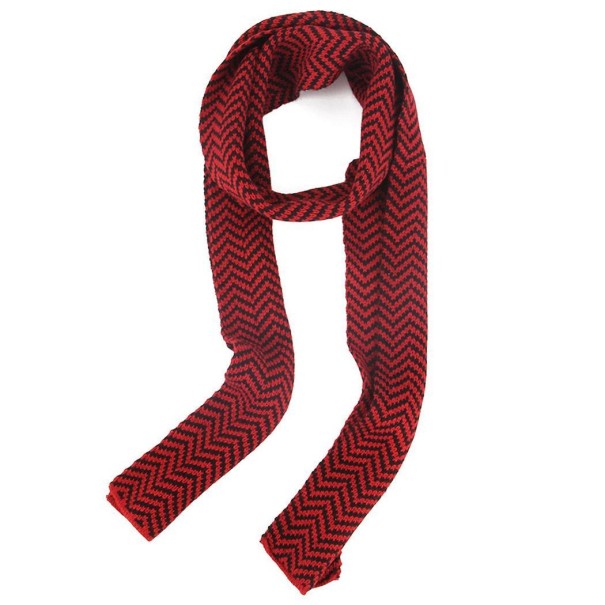 Sciarpa per bambini con motivo a zig zag J1867 rosso