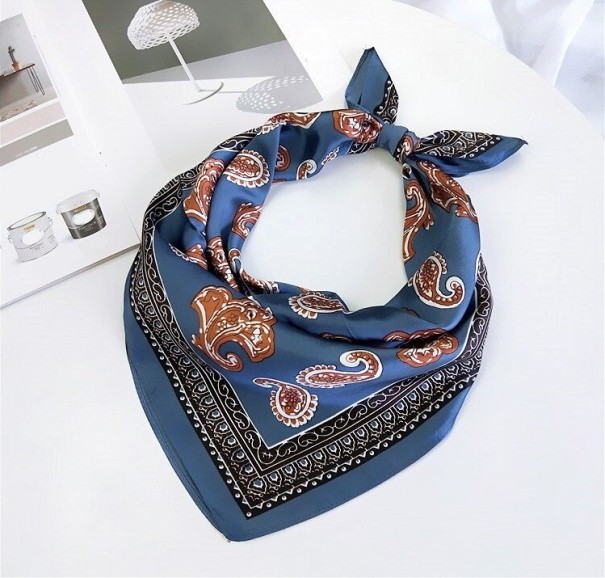 Sciarpa unisex con motivo blu