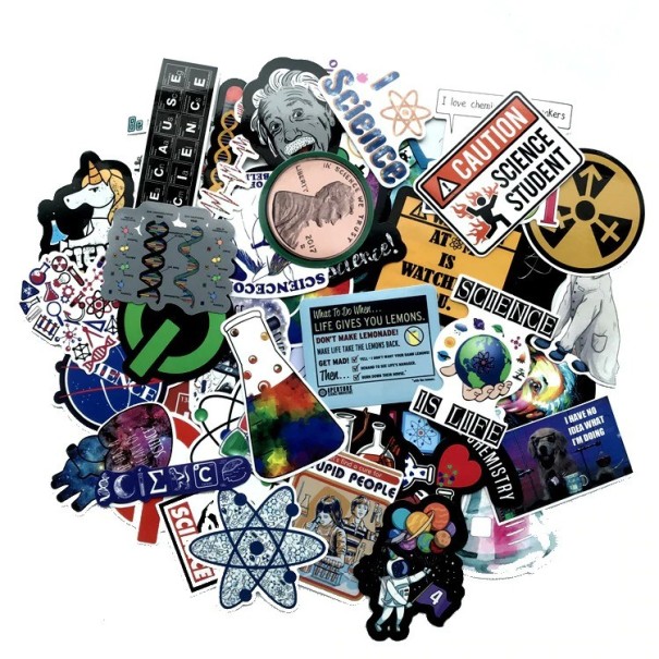 Science Stickers 50 pcs E305 1