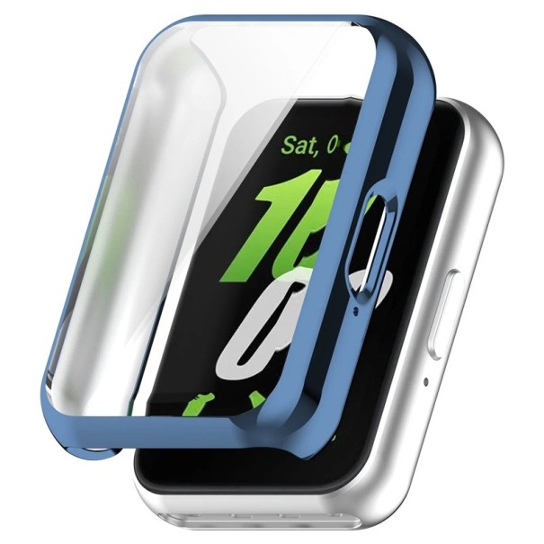 Screen Cover for Samsung Galaxy Fit 3 31 × 45 mm Fully Protective TPU Case with Bumper for Samsung Fitness Band navy blue