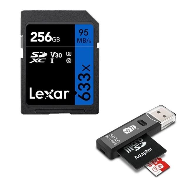 SDHC/SDXC minneskort med USB-kortläsare 256GB