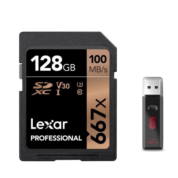 SDXC-Speicherkarte mit K193-Lesegerät 128GB