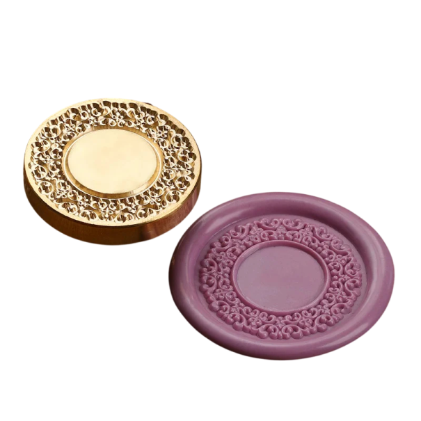 Seal Stamp 3 cm Round Brass Gold Head Seal for Envelopes and Decorations for Wax Sealing Letters 1