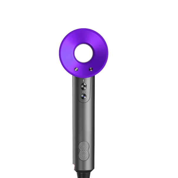 Secador de cabelo profissional com concentrador de styling 29 x 10 x 7,8 cm Secador de cabelo com luz infravermelha e três velocidades 1500 W 210-240 V ficha EU roxo