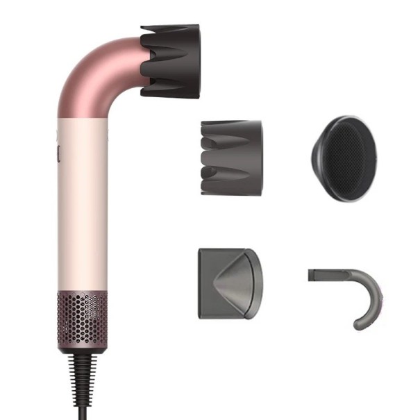 Sèche-cheveux haute vitesse R-Type 1400 W avec 4 accessoires, régulation de la température et air froid pour un usage domestique rose