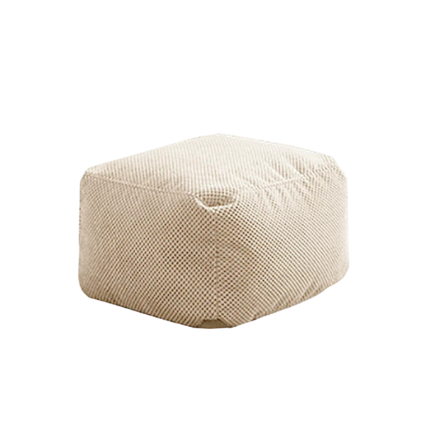 Sedací pytel bez náplně textilní potah objem cca 70 l 50 x 40 x 30 cm povlak k naplnění do obývacího pokoje, ložnice a dětského koutku béžova