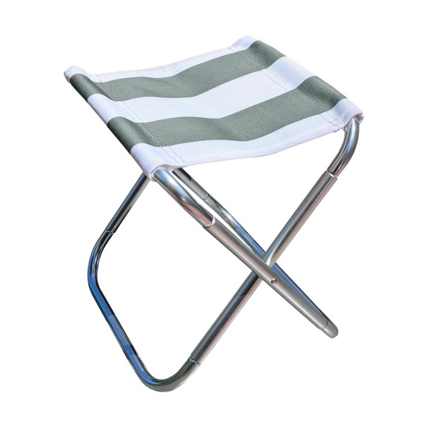 Sedia da campeggio pieghevole da viaggio 26 x 24 x 22 cm Mini sgabello portatile da esterno in lega di alluminio grigio