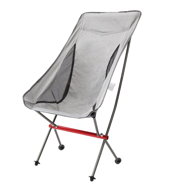 Sedia pieghevole da campeggio grigio